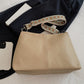 PU Leather Geometric Pattern Strap Shoulder Bag