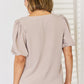 Zenana V-Neck Puff Sleeve Top