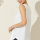 Round Neck Button Side Tank