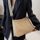 PU Leather Geometric Pattern Strap Shoulder Bag