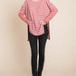 Culture Code Oversize Striped Round Neck Long Sleeve Slit T-Shirt