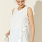 Round Neck Button Side Tank