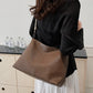 PU Leather Geometric Pattern Strap Shoulder Bag