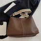 PU Leather Geometric Pattern Strap Shoulder Bag