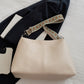 PU Leather Geometric Pattern Strap Shoulder Bag