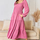 Culture Code Full Size Ruffle Trim Smocked Tiered Dress